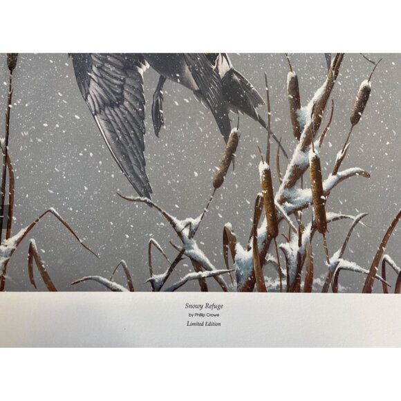 Phillip Crowe Snowy Refuge Signed Limited Edition Offset Lithograph Print - Picture 9 of 12